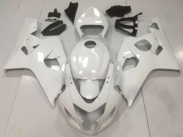 2004-2005 Glossy White Suzuki GSXR 600/750 Motorcycle Fairings