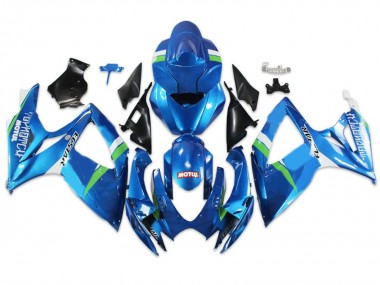 2004-2005 Blue Green White Suzuki GSXR 600/750 Motorcycle Fairings