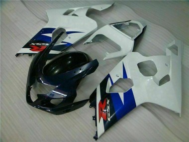 2004-2005 White Blue Glossy Black Red Suzuki GSXR 600/750 Motorcycle Fairings