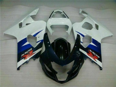 2004-2005 White Blue Glossy Black Red Suzuki GSXR 600/750 Motorcycle Fairings