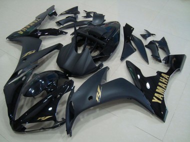 2004-2006 Glossy Black Matte Black Gold Yamaha YZF R1 Motorcycle Fairings