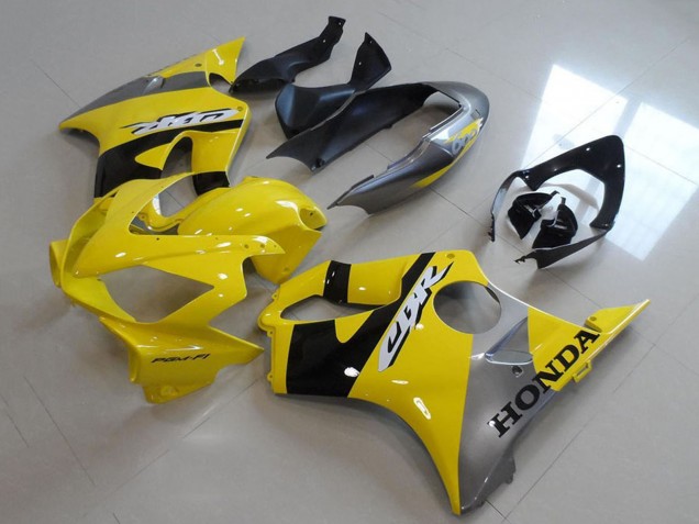 2004-2007 Yellow Silver Glossy Black Honda CBR600 F4i Motorcycle Fairings