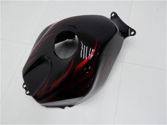 2005-2006 Glossy Black Red Flame Honda CBR600RR Motorcycle Fairing Kits
