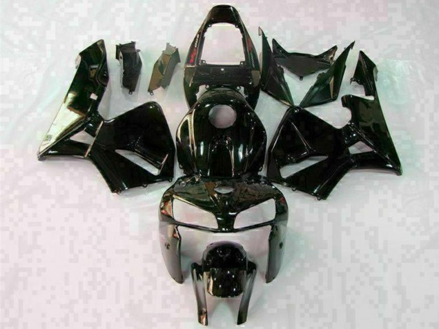 2005-2006 Glossy Black White Honda CBR600RR Motorcycle Fairings