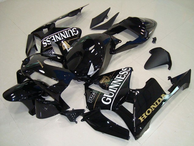2005-2006 Glossy Black Gunness Honda CBR600RR Motorcycle Fairings