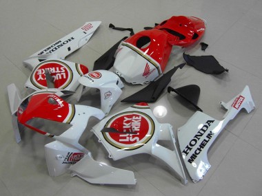 2005-2006 White Red Lucky Strike Honda CBR600RR Motorcycle Fairings