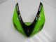 2005-2006 Green Glossy Black Elf Kawasaki ZX6R Motorcycle Fairings