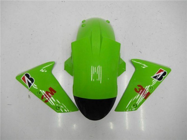 2005-2006 Green Glossy Black Elf Kawasaki ZX6R Motorcycle Fairings