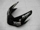 2005-2006 Glossy Black White West Kawasaki ZX6R Motorcycle Fairings