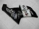 2005-2006 Glossy Black White West Kawasaki ZX6R Motorcycle Fairings