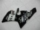 2005-2006 Glossy Black White West Kawasaki ZX6R Motorcycle Fairings