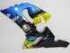2005-2006 Blue Yellow Black Shark Kawasaki ZX6R Motorcycle Fairings