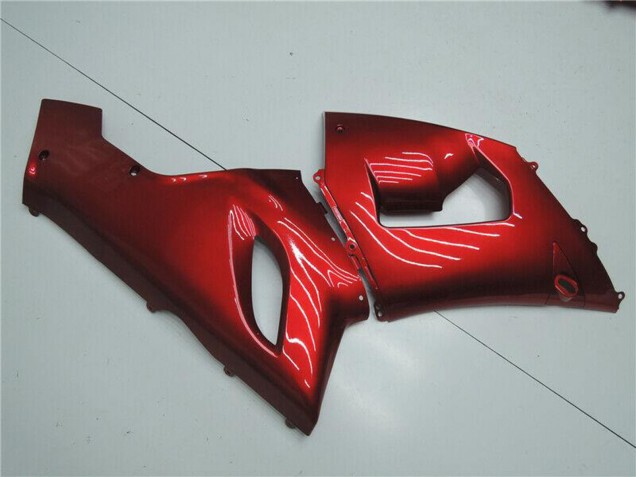 2005-2006 Candy Red Kawasaki ZX6R Motorcycle Fairings
