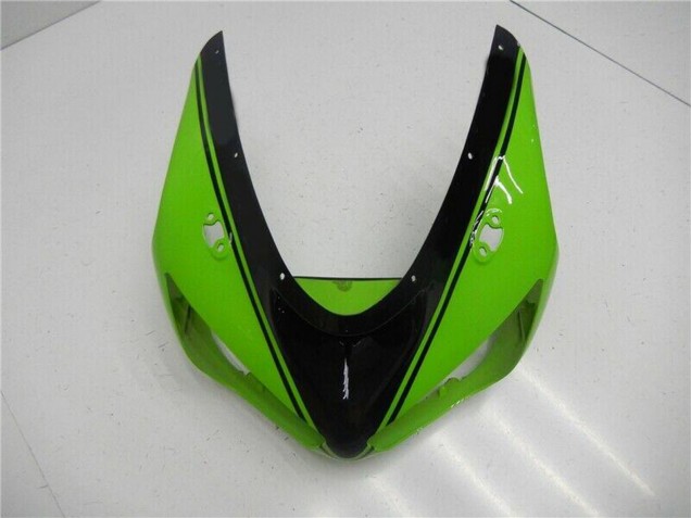 2005-2006 Green Glossy Black Kawasaki ZX6R Motorcycle Fairing