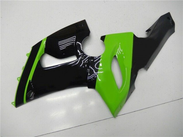 2005-2006 Green Glossy Black Kawasaki ZX6R Motorcycle Fairing