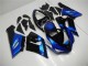 2005-2006 Blue Glossy Black Kawasaki ZX6R Motorcycle Fairing Kits