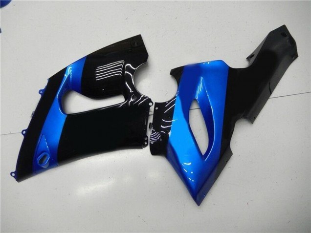 2005-2006 Blue Glossy Black Kawasaki ZX6R Motorcycle Fairing Kits