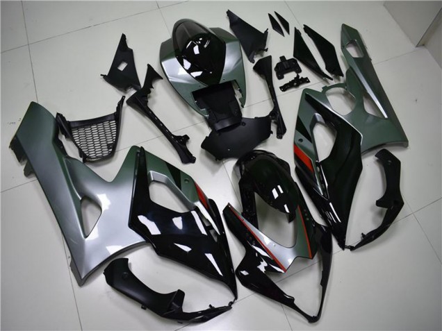 2005-2006 Glossy Black Silver Suzuki GSXR 1000 Motorcycle Fairing