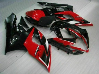 2005-2006 Red Glossy Black Matte Black Suzuki GSXR 1000 Motorcycle Fairings