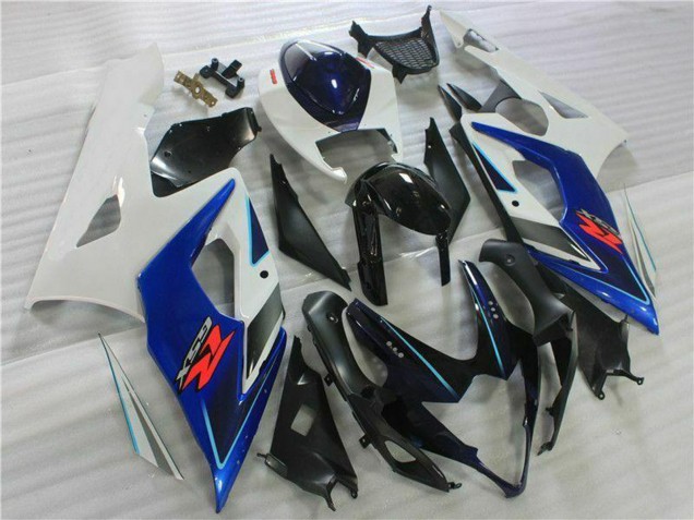 2005-2006 White Blue Glossy Black Suzuki GSXR 1000 Motorcycle Fairing Kits