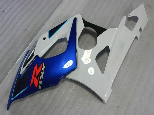 2005-2006 White Blue Glossy Black Suzuki GSXR 1000 Motorcycle Fairing Kits
