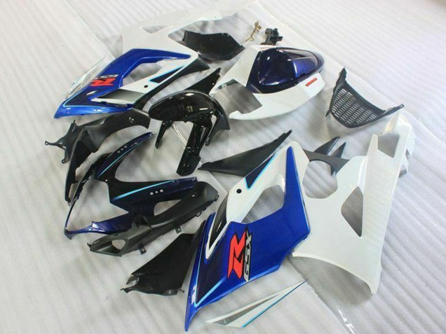 2005-2006 White Blue Glossy Black Suzuki GSXR 1000 Motorcycle Fairing Kits