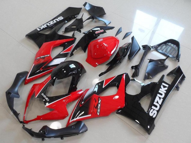 2005-2006 Red Glossy Black OEM Style Suzuki GSXR 1000 Motorcycle Fairings
