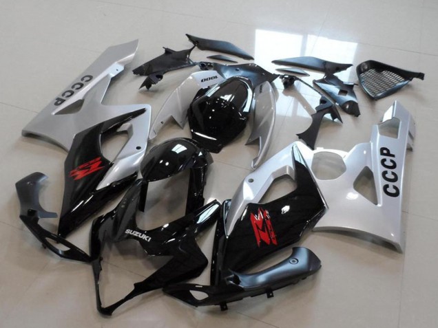 2005-2006 Silver Black Red Suzuki GSXR 1000 Motorcycle Fairing Kits