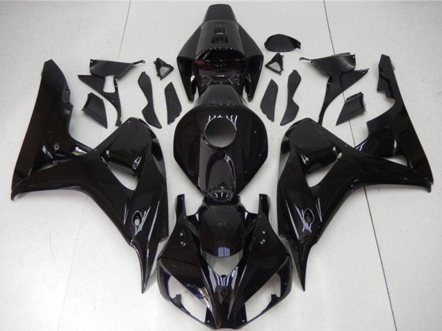 2006-2007 Glossy Black Honda CBR1000RR Motorcycle Fairings