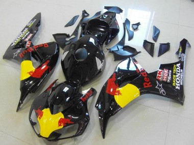 2006-2007 Glossy Black Yellow Red Bull Honda CBR1000RR Motorcycle Fairings