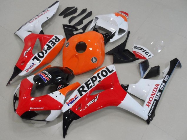 2006-2007 Orange White Red Glossy Black Repsol HRC Honda CBR1000RR Motorcycle Fairing