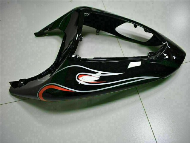 2006-2007 Glossy Black Red Flame Kawasaki ZX10R Motorcycle Fairing Kits