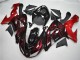 2006-2007 Glossy Black Red Flame Kawasaki ZX10R Motorcycle Fairing