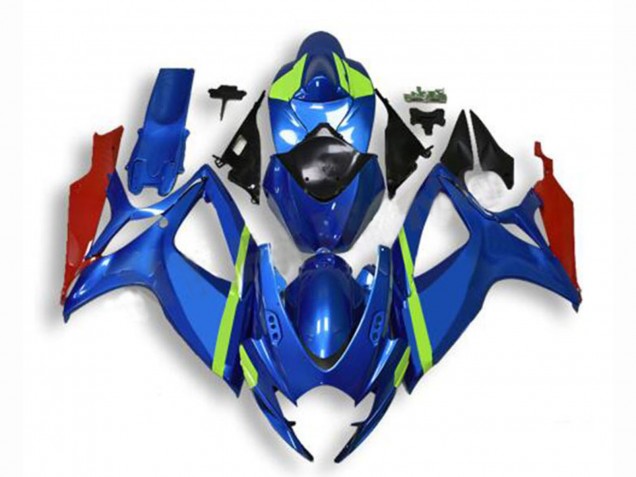 2006-2007 Blue Green Red Suzuki GSXR 600/750 Motorcycle Fairings