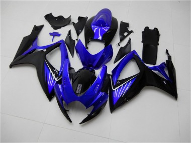2006-2007 Blue Glossy Black Suzuki GSXR 600/750 Motorcycle Fairings