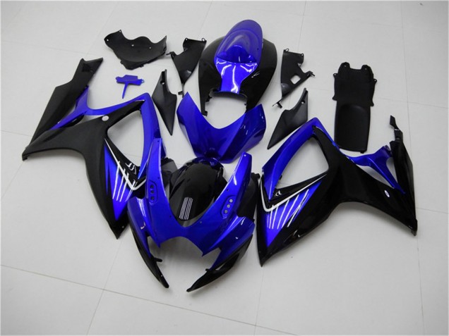 2006-2007 Blue Glossy Black Suzuki GSXR 600/750 Motorcycle Fairings