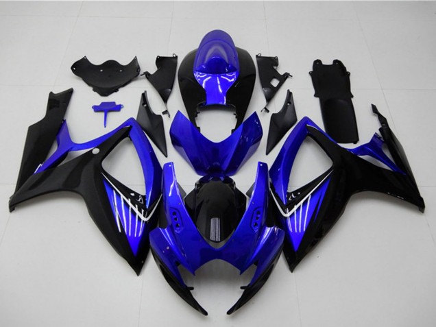 2006-2007 Blue Glossy Black Suzuki GSXR 600/750 Motorcycle Fairings