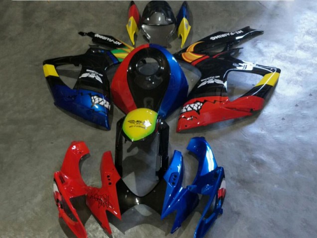 2006-2007 Red Blue Yellow Suzuki GSXR 600/750 Motorcycle Fairings