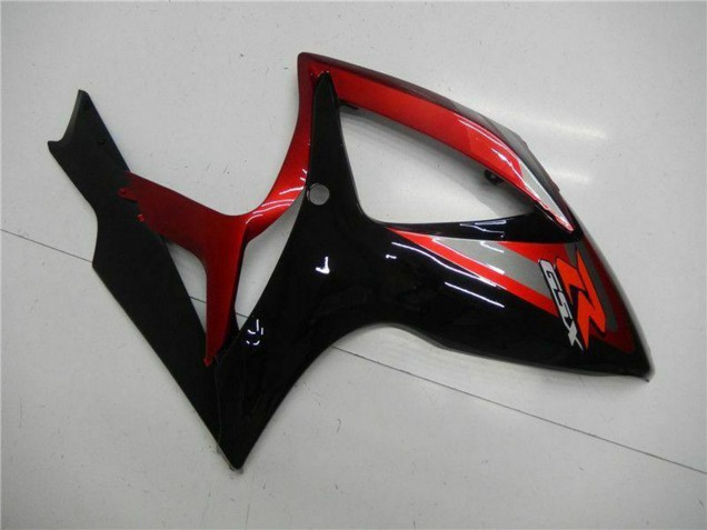 2006-2007 Red Glossy Black Suzuki GSXR 600/750 Motorcycle Fairing