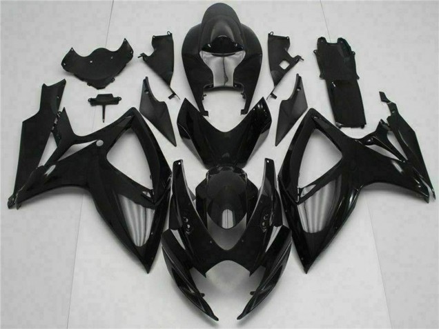 2006-2007 Glossy Black Suzuki GSXR 600/750 Motorcycle Fairing Kits