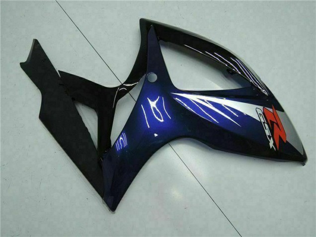 2006-2007 Glossy Black Blue Suzuki GSXR 600/750 Motorcycle Fairings