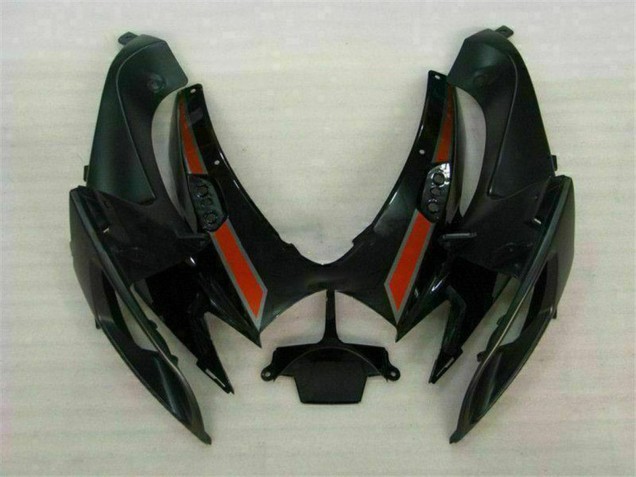 2006-2007 Glossy Black Red Suzuki GSXR 600/750 Motorcycle Fairings