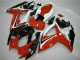 2006-2007 White Red Glossy Black Stripe Suzuki GSXR 600/750 Motorcycle Fairings