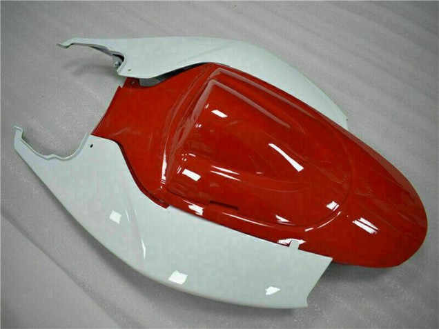 2006-2007 White Red Glossy Black Stripe Suzuki GSXR 600/750 Motorcycle Fairings