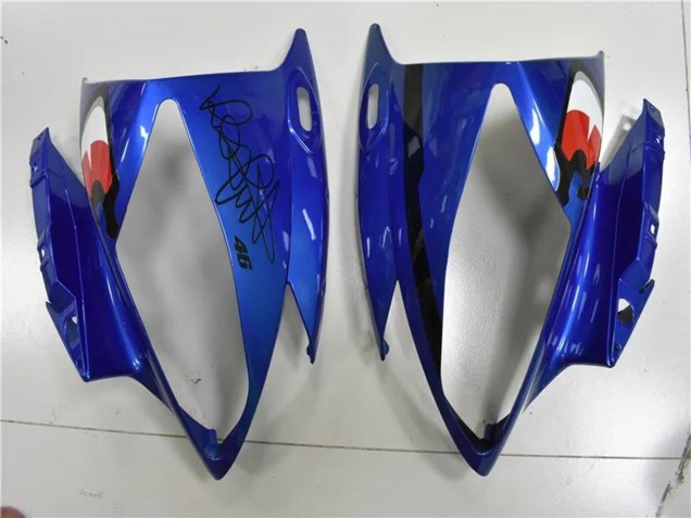2006-2007 Blue Yellow Glossy Black Shark Yamaha YZF R6 Motorcycle Fairings