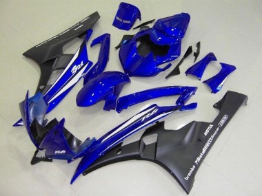 2006-2007 Blue White Matte Black Motul Yamaha YZF R6 Motorcycle Fairings