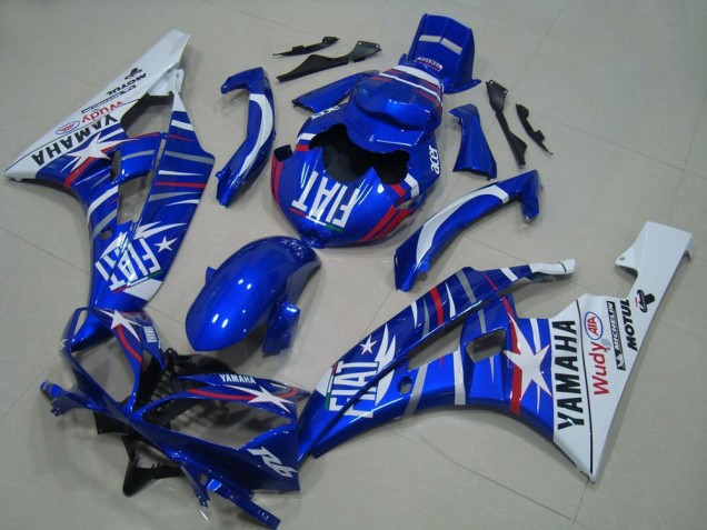 2006-2007 White Blue Fiat Motul Michelin Yamaha YZF R6 Motorcycle Fairings