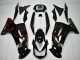 2006-2008 Glossy Black Red Flame Kawasaki EX650 Motorcycle Fairings
