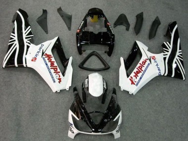 2006-2008 White Glossy Black Triumph Daytona 675 Triple Motorcycle Fairing Kits