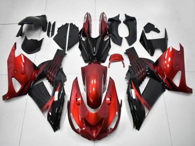 2006-2011 Red Black Kawasaki ZX14R ZZR1400 Motorcycle Fairings